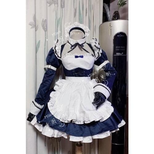 [Customized] Anime Girls Frontline Vsk-94 Maid Uniform Lolita Dress Cosplay Costume Women Any Size Halloween Free Shipping 2020