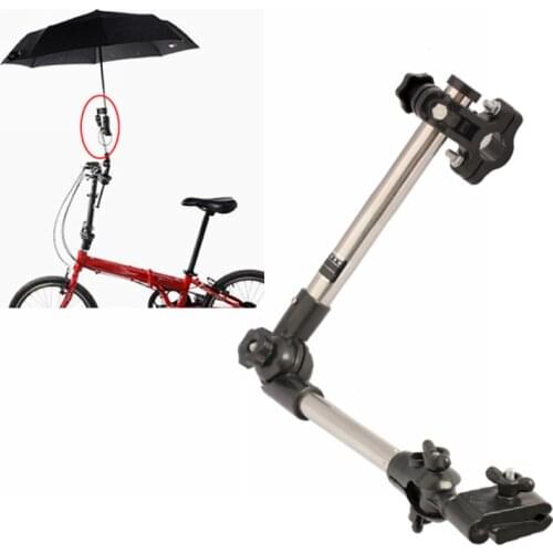 Stainless Steel Umbrella Stands Holder for Any Angle Swivel Wheelchair Bicycle Umbrella Connector Stroller Rain Gear Tool