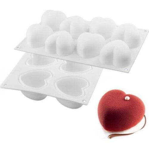 Silicone Heart Cake Decorating Baking Tools Chocolate 3D Mold Cake Bakeware Molds Chocolate Making Desserts Molds Pan