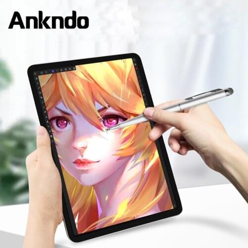 ANKNDO Tablet Stylus Pen For Xiaomi Samsung Touched Screen Pen Laptop Drawing Pen Smart Phone Pen 2 In 1 Surface Pen Gaming Pen