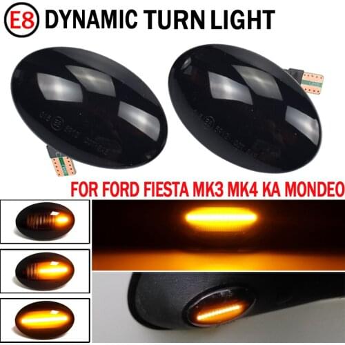 For Ford Fiesta MK3 MK4 KA Mondeo Transit Tourneo LED Dynamic Turn Signal Blinker Side Marker Mirror Indicator Light