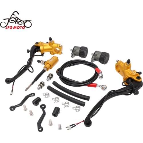 Motorcycle Universal 22mm Brake Clutch Pump System Lever Master Cylinder Oil Hose For SUZUKI RM RMZ