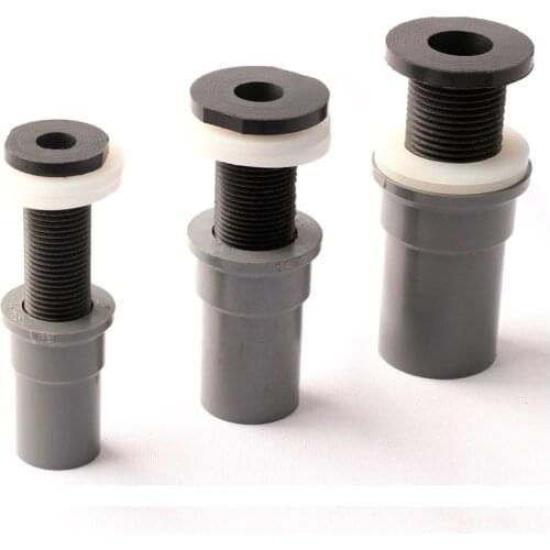 Inner Diameter 20 25 32mm Fish Tank Drainage Joint Pipe Connectors Width Style Clamp 0~50mm Thicken Glass Aquarium Tube Fittings