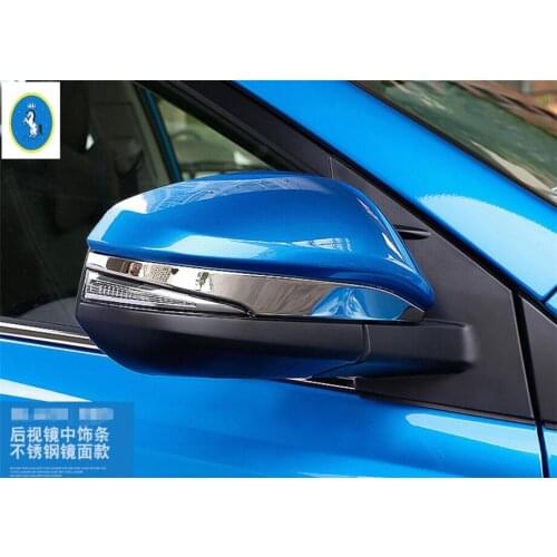 Yimaautotrims Auto Accessory Outer Door Rearview Mirror Anti-rub Rubbing Strip Cover Kit Trim Fit For Toyota 4Runner 2013 - 2019
