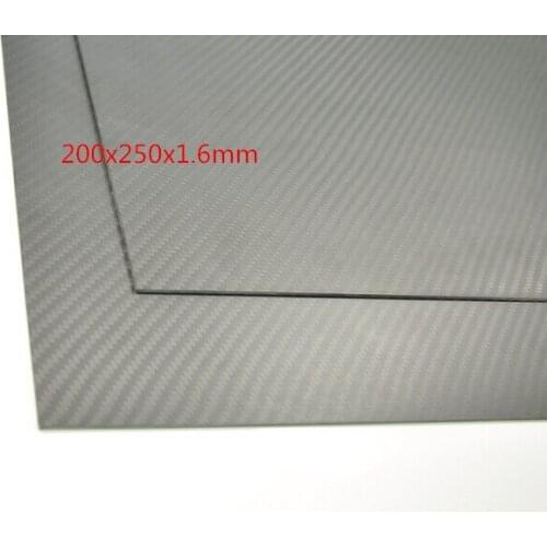1pcs 3K 100% Carbon Fiber Matte Surface Sheet Plate 200x250x1.6mm
