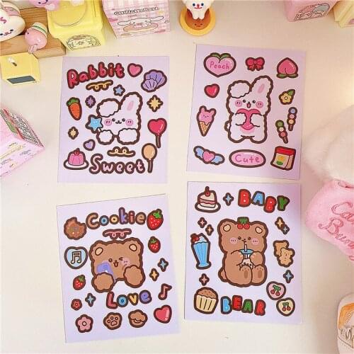 3pcs/lot Korean cartoon cute candy bear sticker DIY scrapbook junk mobile phone decoration material stationery stickers