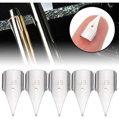 5pcs Fountain Pen Replacement Nibs 0.38mm Iridium Stainless Steel Fountain Pen Nib For Office Student Stationery Supplies