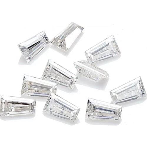 6A quality white color trapezoid shape for cubic zirconia loose CZ stone made by Qianxiang Hui