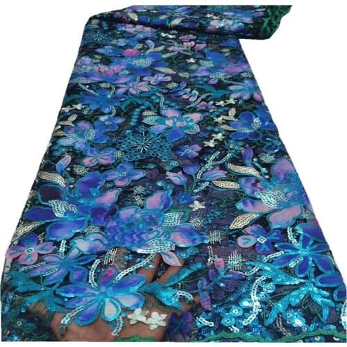 African Lace Fabric 2021 High Quality Sequins Lace Material French Mesh Lace Tulle Fabric For Wedding Dress Sewing cd70-49