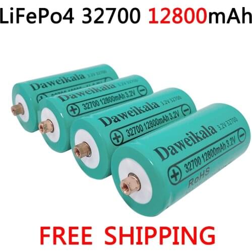 100% Original 32700 12800mAh 3.2V LifePO4 Rechargeable Battery Professional Lithium Iron Phosphate Power Battery with screw