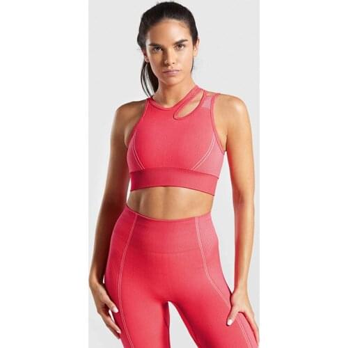Seamless Yoga Set 2 Piece Sports Suit Female Workout Clothes Medium Support Sports Bra+High Waist Gym Shorts Women Sportwear