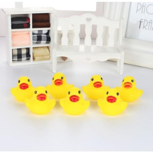 Hot 1/6/12pcs/set Rubber Duck Duckie Baby Shower Water toys for Baby Kids Children Birthday Favors Gift Toy