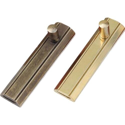 Top Selling Brass Doors Slide Latch Lock Bolt Latch Barrel Home Gate Safety Hardware Screws Two Color 2.5 Inch