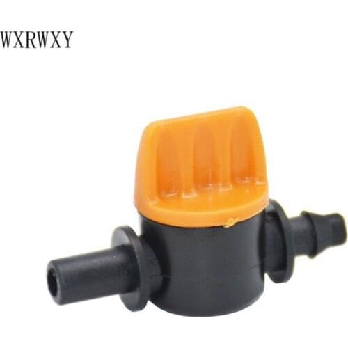Drip irrigation miniature valve 4/7 to the 6mm tap 1/4 barb irrigation valve anti drip misting nozzle adapter 50pcs