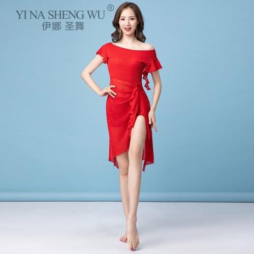 Belly Dance Costume Women Dress Oriental Dance Practice Wear Short Sleeve Thin Dancewear Summer Design Performance Clothing New