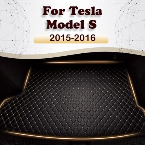 Car trunk mat for Tesla MODEL S 2015 2016 Cargo Liner Carpet Interior Parts Accessories Cover