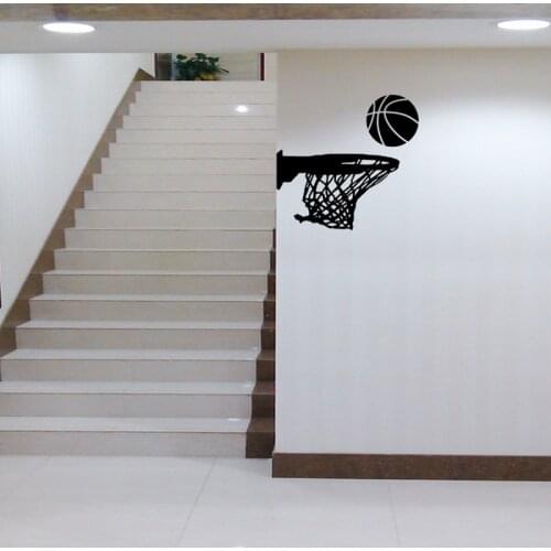 Creative Basketball hoop Wall Sticker living room for home decoration art decals PVC Removable sports Wall edge Stickers
