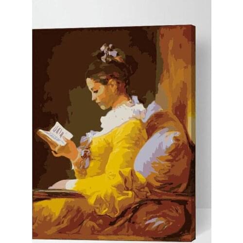 Fragonard A Young Girl Reading Through A Digital Painting Kit The Reader La Liseuse Diy Painting Simple Painting