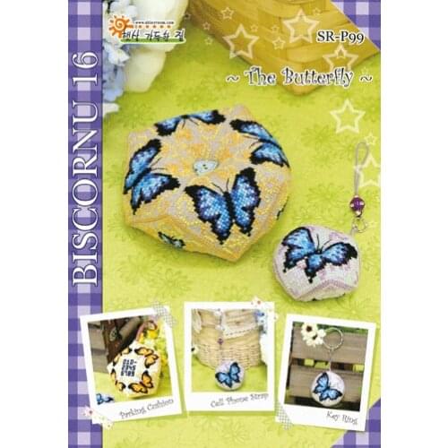 Cross Stitch Pin Neddle Cushion 14ct 18CT Biscornu Needlework DIY Kit For Embroidery Set Cotton Thread Counted Cross-Stitching