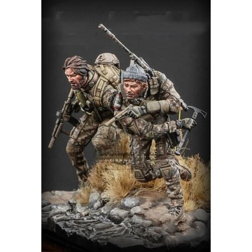 New Unassembled 1/24 75MM modern Reaper soldier include 2 Resin Kit DIY Toys Unpainted resin model