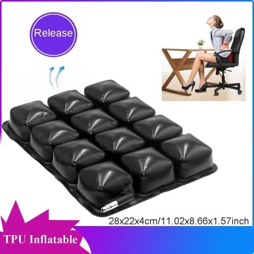Motorcycle Home Office TPU Air Seat Inflatable Cushion Pressure Relief Ride Seat Cushion Cooling Down Seat for Cruiser Touring