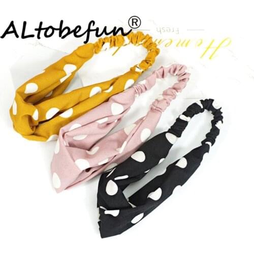 ALTOBEFUN Girl Korean Style Dot Hair Band Female Makeup Fashion Fixed Headband Women Hair Accessories TC033