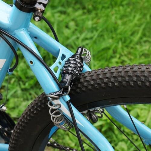 Durable Helmet Lock Chain 4 Digit Password Combination Portable Bike Motorcycle Anti-theft Steel Wire Cable Lock Backpack Lock