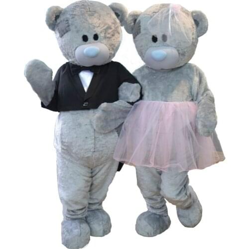 Wedding Teddy Bear Mascot Costumes Teddy Bear Tailsman Doll Costumes for Halloween Carival Party Event Birthday Party