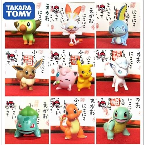 TAKARA TOMY Genuine Pokemon Action Figure Samurott Purrloin MC Charizard Model Doll Toy Gifts Collectibles Fans Gift