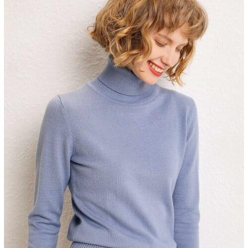 Sherhure 2020 Plus Size White Knitted Turtleneck Women Slim Fit Camel Sweater And Pullovers Pull Femme Tricot