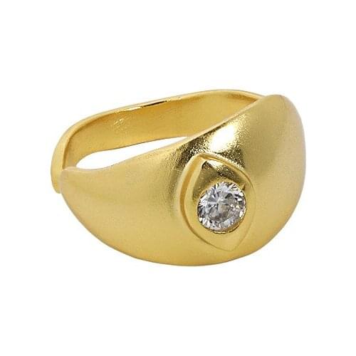 SHANICE 925 Sterling Silver Open Ring Irregular face micro-inlaid zircon Devil Eye Gifts Ring Party Jewelry Gifts Wholesale