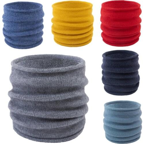 2021 Winter Scarf Women Knitted Ring Neck Scarf Fashion Bandana Warm Solid Collar Men Face Scarves Infinite Cashmere Snood