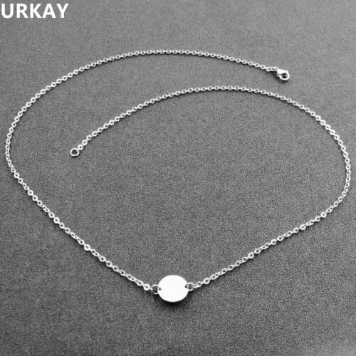 12mm Blank Stainless Steel Round Dog Tags Necklace Pendant DIY Logo Jewelry For Man & Women