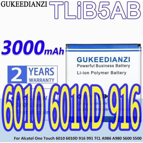 2200mAh For Alcatel One Touch OT 991/991D/916/916D/992/992D/6010 Star/6010D/TCL A986 A980 S600 S500 TLiB5AB/TLiB32A/CAB32A0000C1