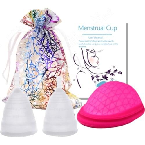 4PCS/SET new copa menstrual Reusable Disc Flat-fit Design Extra-Thin Sterilizing Silicone Menstrual Disk Tampon/Pad Alternative