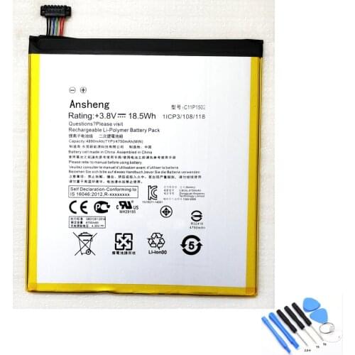 100% NEW Original C11P1502 4890mAh battery for Asus ZENPAD 10 Z300C Z300CL Z300CG P023 P01T 10.1 Tablet Battery