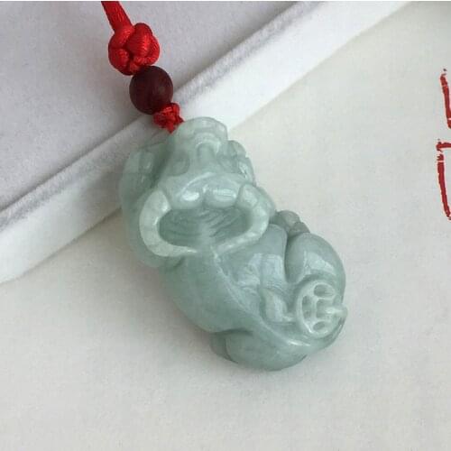 Natural Jade Accessories Hand-carved Jade Pendant Fine Necklace for Men Jadeite Pendants Women with Chain Fashion Jewelry