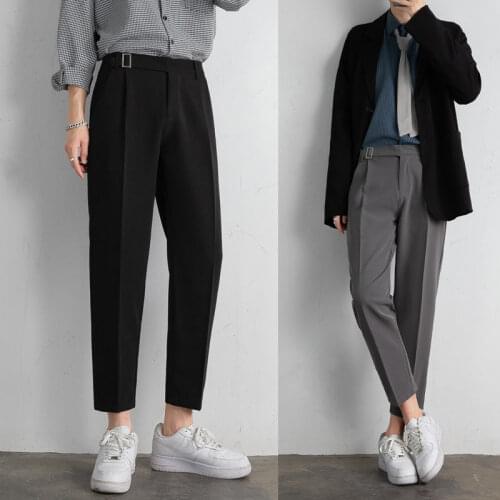 Pants Men Small Trousers Straight Nine Point Light Mature Wind Droop Lover Loose British Casual Business Leisure Hot Sale