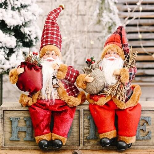 Lovely Stand Santa Claus Doll Toy Ornament Christmas Gift Party Decoration Standing pose Santa Claus doll decorations