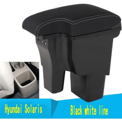 For Hyundai Solaris/Verna/Grand Avega armrest box central Store content box with car-styling accessory