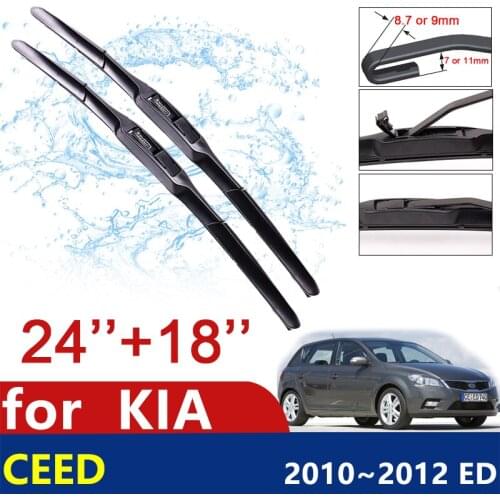 For KIA Cee'd Ceed 2010~2012 2011 ED Car Accessories Stickers Front Windscreen Windshield Wipers Blades Car Wiper Blade