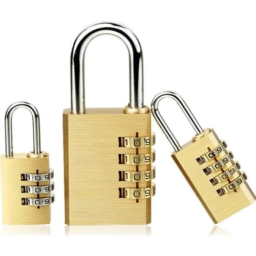 High Quality Password Door Lock Solid Brass Cadeado Digital Combination Password Lock Gym Outdoor Locker Copper Stainless Steel