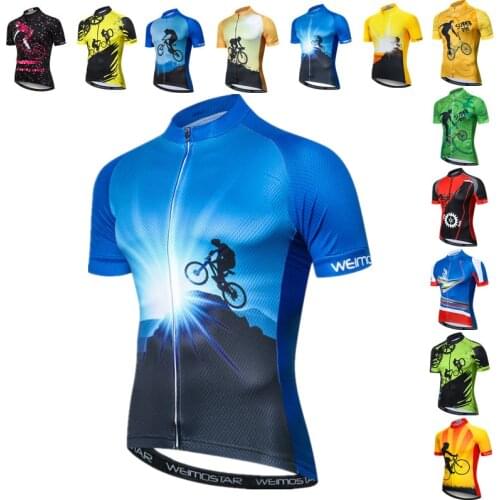 Weimostr 17 style mtb Cycling Jersey Top Pro Team Bike Jersey Shirt Men Summer Mountain Bicycle Clothing Quick Dry Cycling Wear