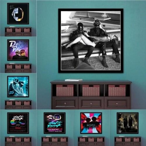 Oil Painting Daft Punk Starboy Bangalter Art Rap Music Album Star Poster Prints Canvas Wall Pictures For Living Room Home Decor