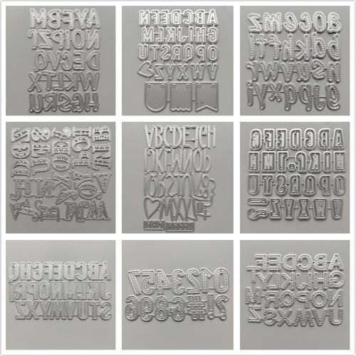 29 Styles) 26 English Alphabet Letters Metal Cutting Dies DIY Scrapbooking Paper Photo Album Crafts Mould Cards Punch Stencils