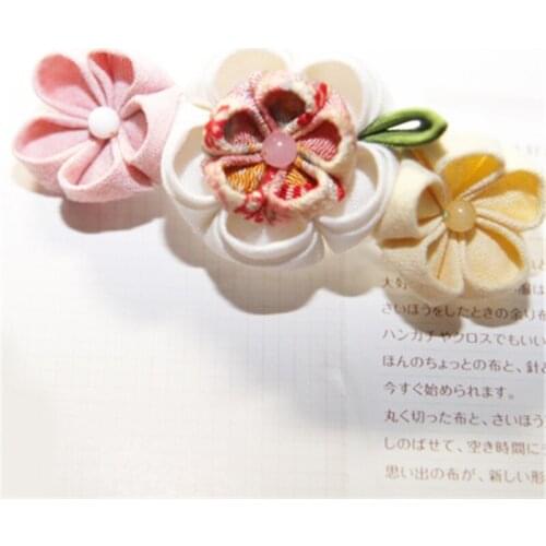 1pcs Handmade Japanese Style Flower Hair Clip for Hanfu Kimono Cosplay Costume Accessories Hair Decor for Women Girl Gift