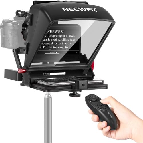 Neewer Mini Teleprompter Smartphone Teleprompter Artifact Video + Remote Control For iPhone Samsung Mirrorless Camera Recording