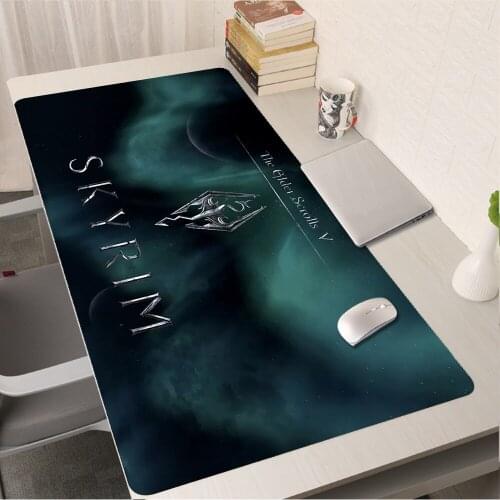 Non-slip Mat Gamer Keyboard Pad Skyrim Logo Mouse Pads Accessories Desk Protector Pc Gamer Complete Anime Mouse Mats Deskpad