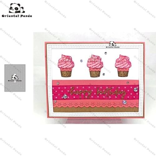 New Dies 2020 Rectangular frame Metal Cutting Dies diy Dies photo album cutting dies Scrapbooking Stencil Die Cuts Card Making