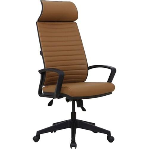 Space Office Roman Manager Chair-Plastic Foot-CAMEL